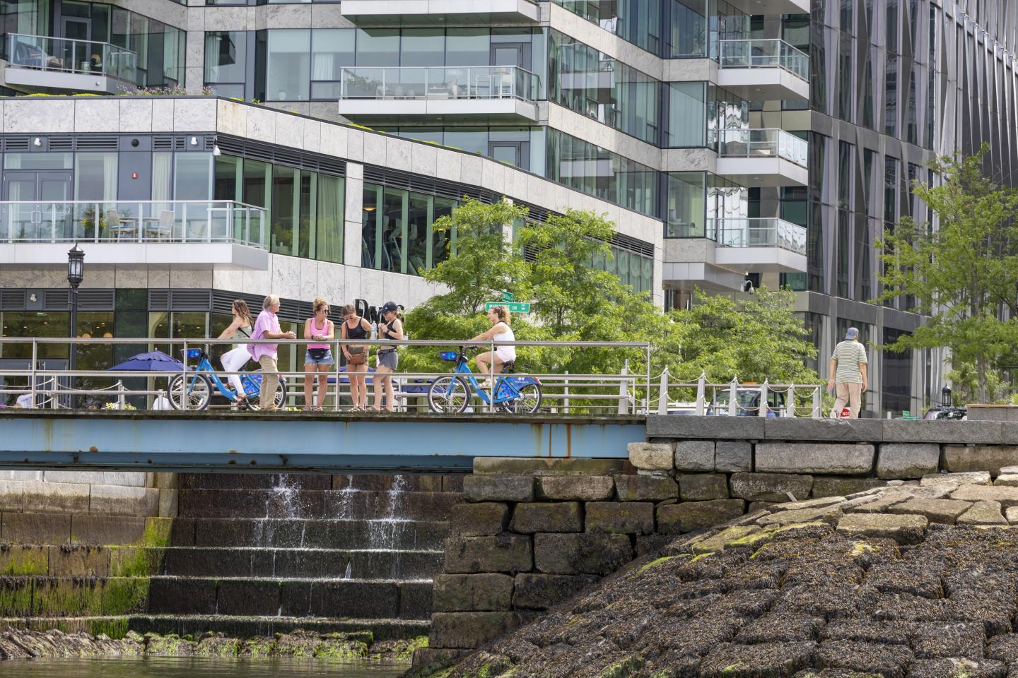 Public harborwalk at Fan Pier Marina